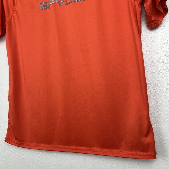 Spyder Shirt Youth Large Orange Short Sleeve Dri-Fit Surf Sun Activewear Tee - Picture 5 of 10